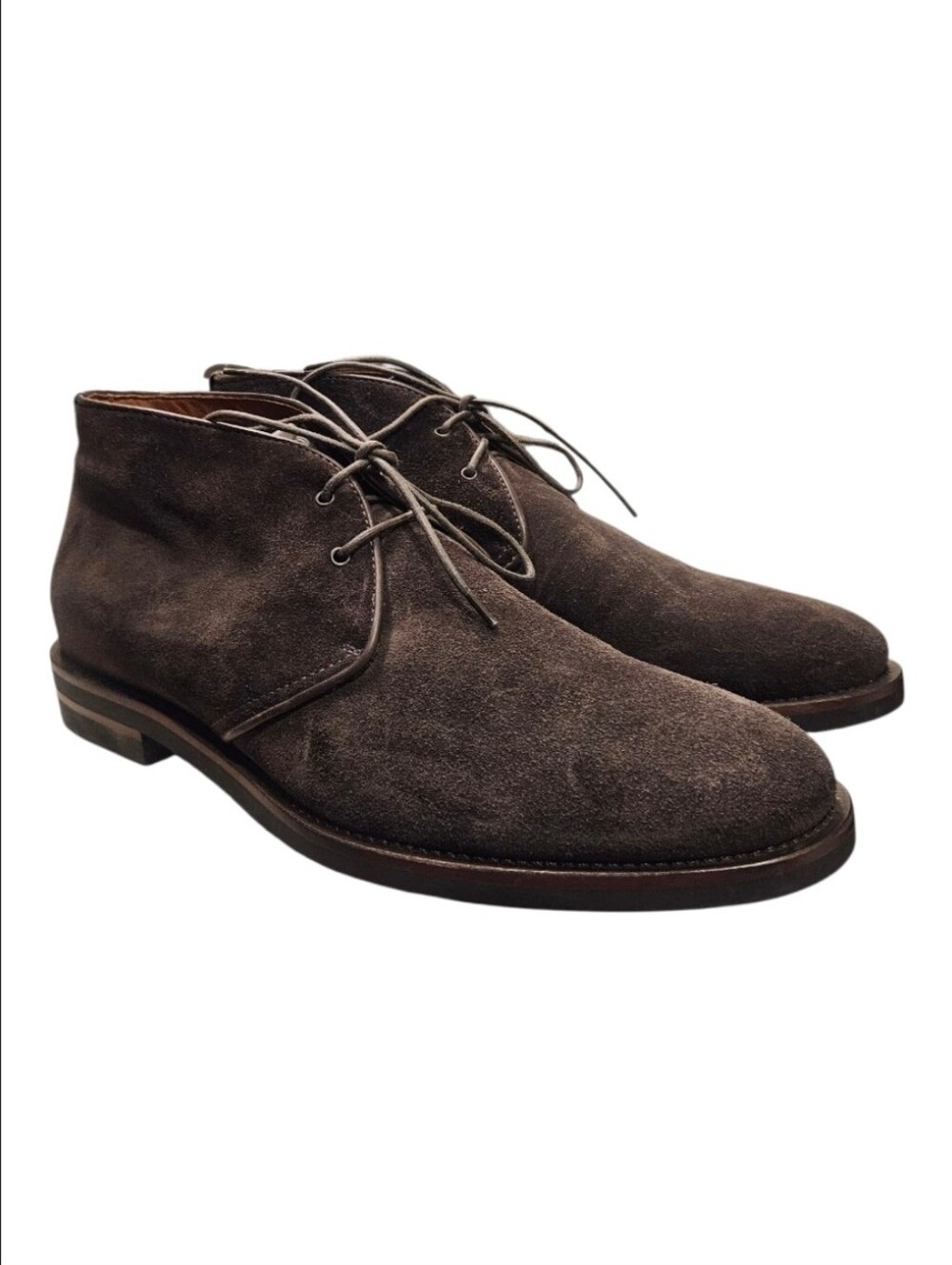 AQUATALIA | Brown Weatherproof Suede Lace-Up Chukka Boots Size US 12